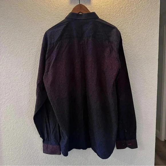 Maceoo Paris Men’s Italian Fabric Dress Shirt 4XL Slim Fit Gradient Long Sleeve - Picture 8 of 11